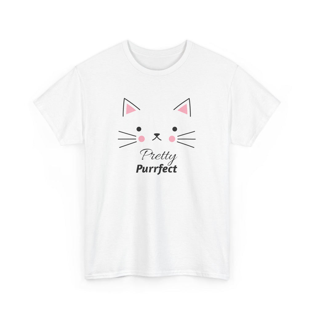 Pretty Purrfect Funny Cat T-Shirt – Cute Cat Lover Gift, Pet Parent Tee, Everyday Animal Lover Apparel