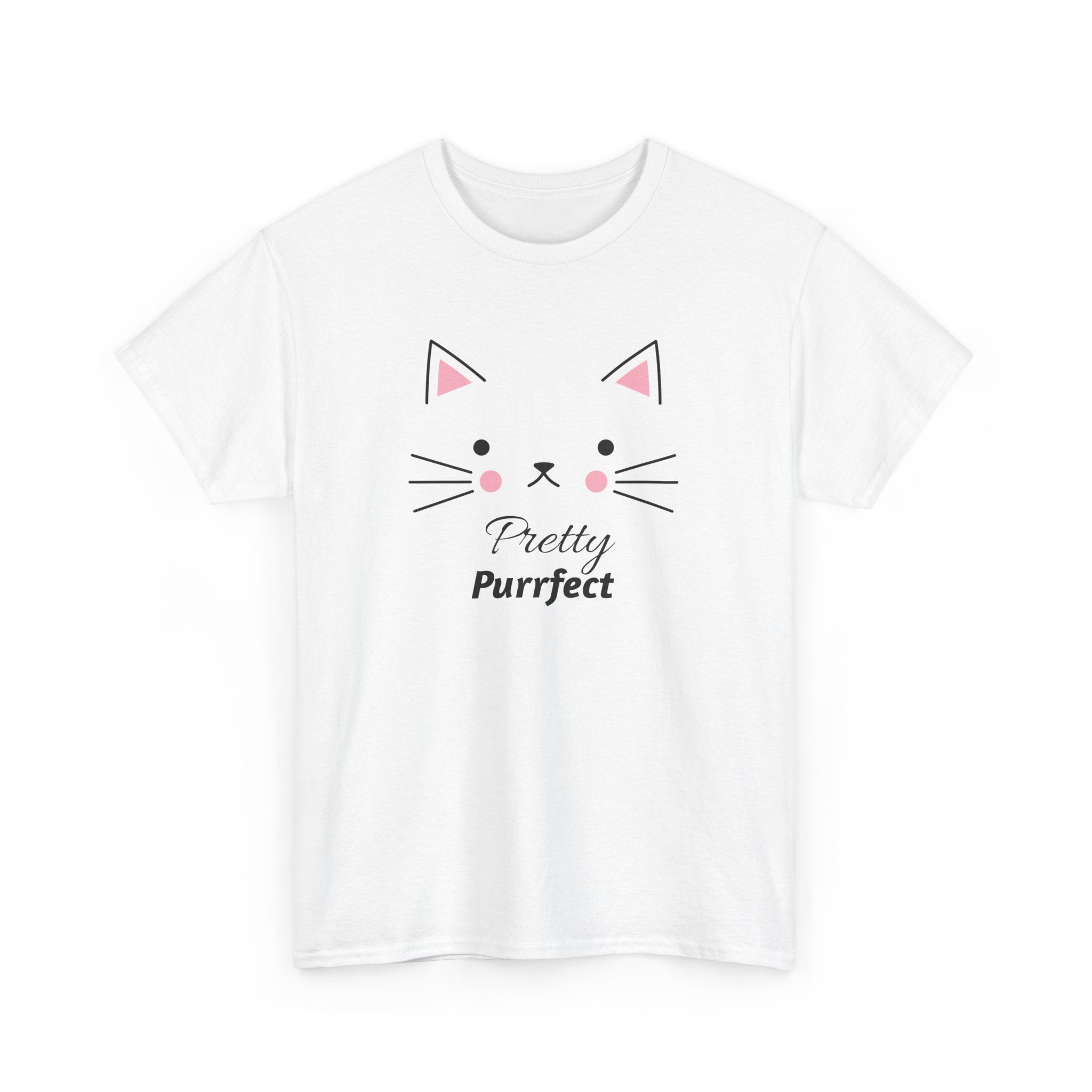 Pretty Purrfect Funny Cat T-Shirt – Cute Cat Lover Gift, Pet Parent Tee, Everyday Animal Lover Apparel