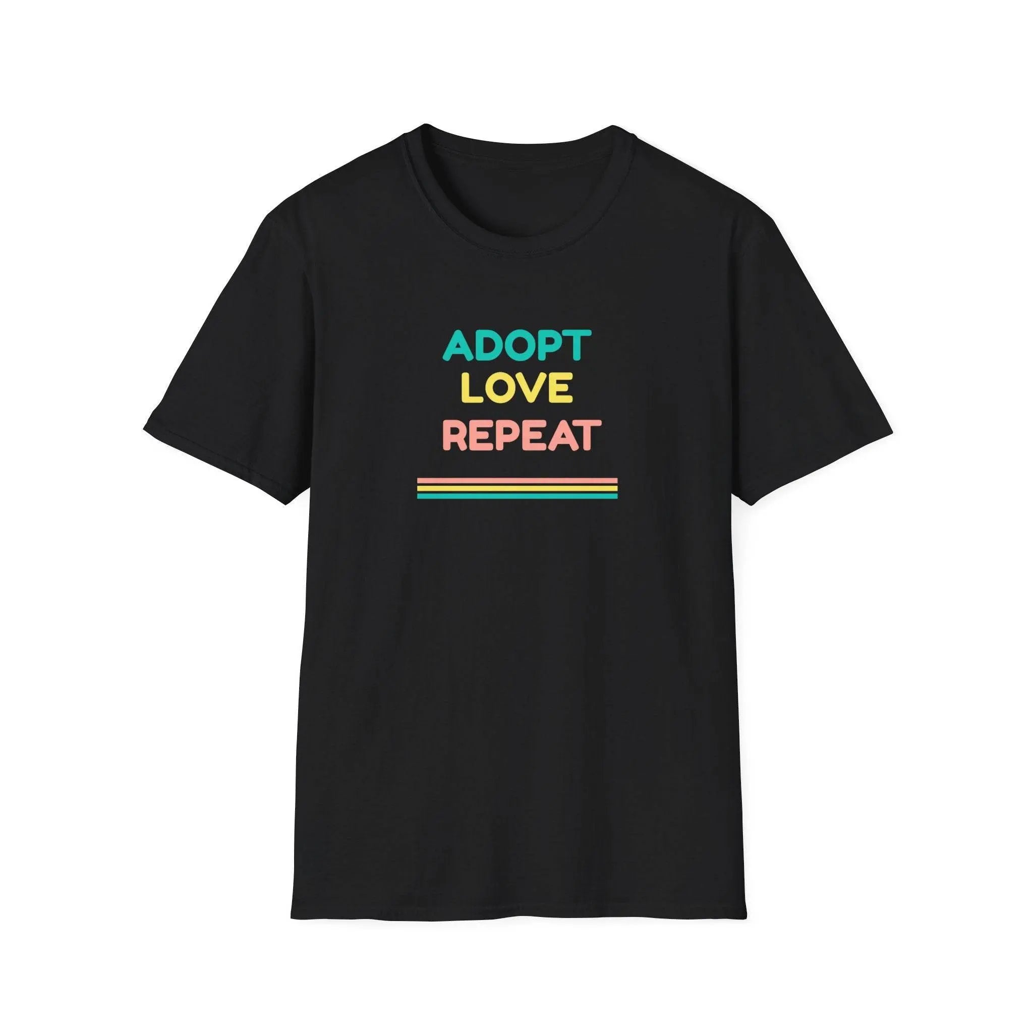 Adopt Love Repeat Unisex Softstyle T-Shirt - Perfect for Animal Lovers - Our Sacred Serenity Store