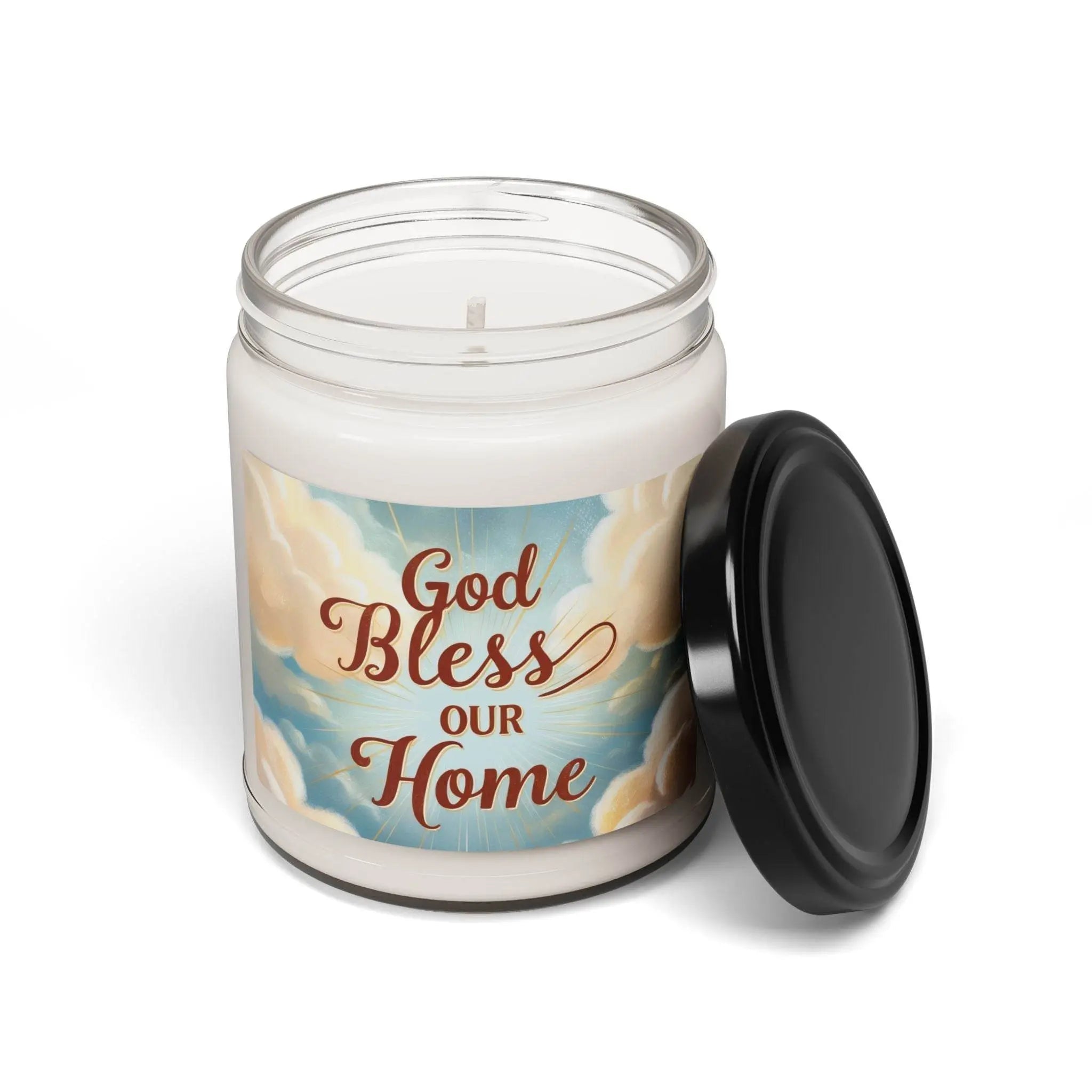Scented Candle, God Bless Our Home, Prayer Candle, Religious Candle, Housewarming Gift, Home Decor - Our Sacred Serenity Store