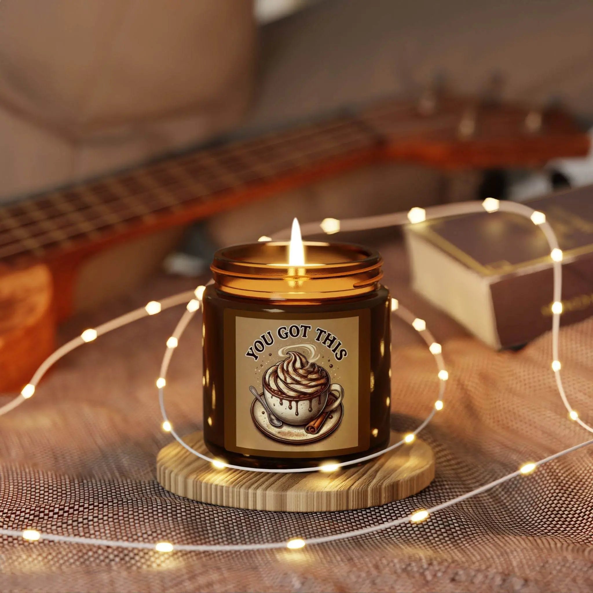 Scented Soy Candle (Multi-Size, Amber Jar) Coffee Mug Design - Our Sacred Serenity Store