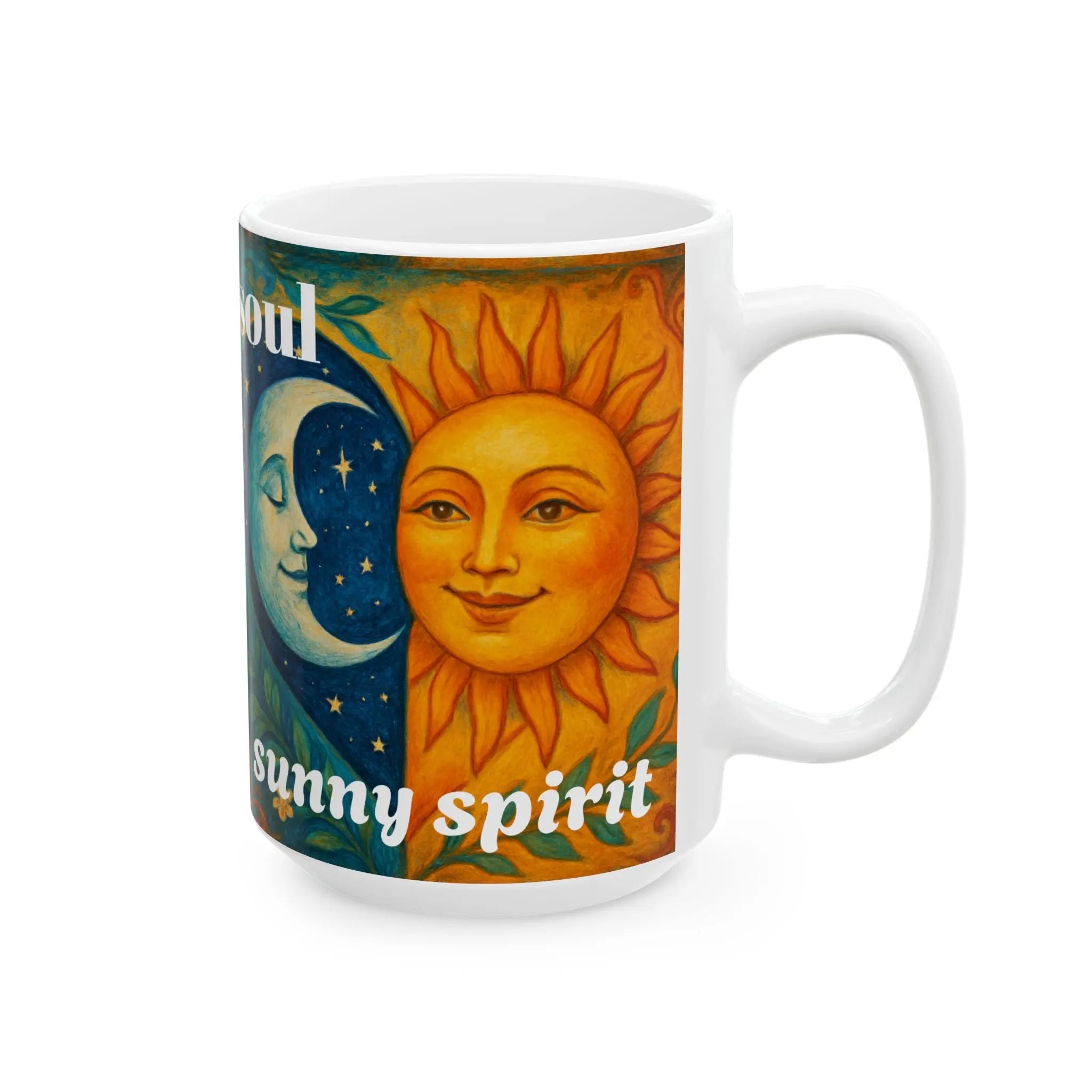 July Soul: Moonlit Heart, Sunny Spirit” Ceramic Mug Printify
