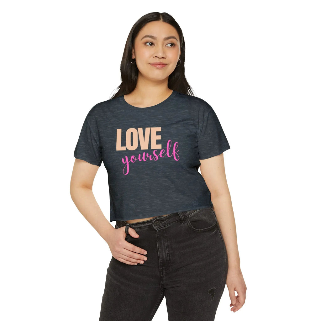 Love Yourself Festival Crop Top – Boho Summer Style Printify