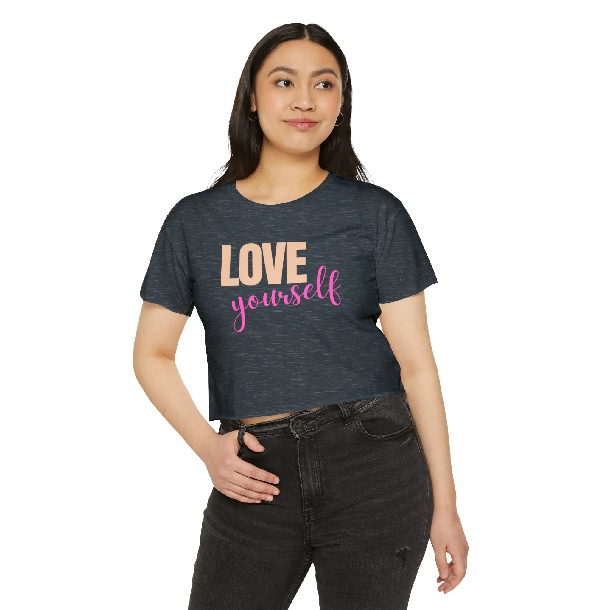 Love Yourself Festival Crop Top – Boho Summer Style Printify