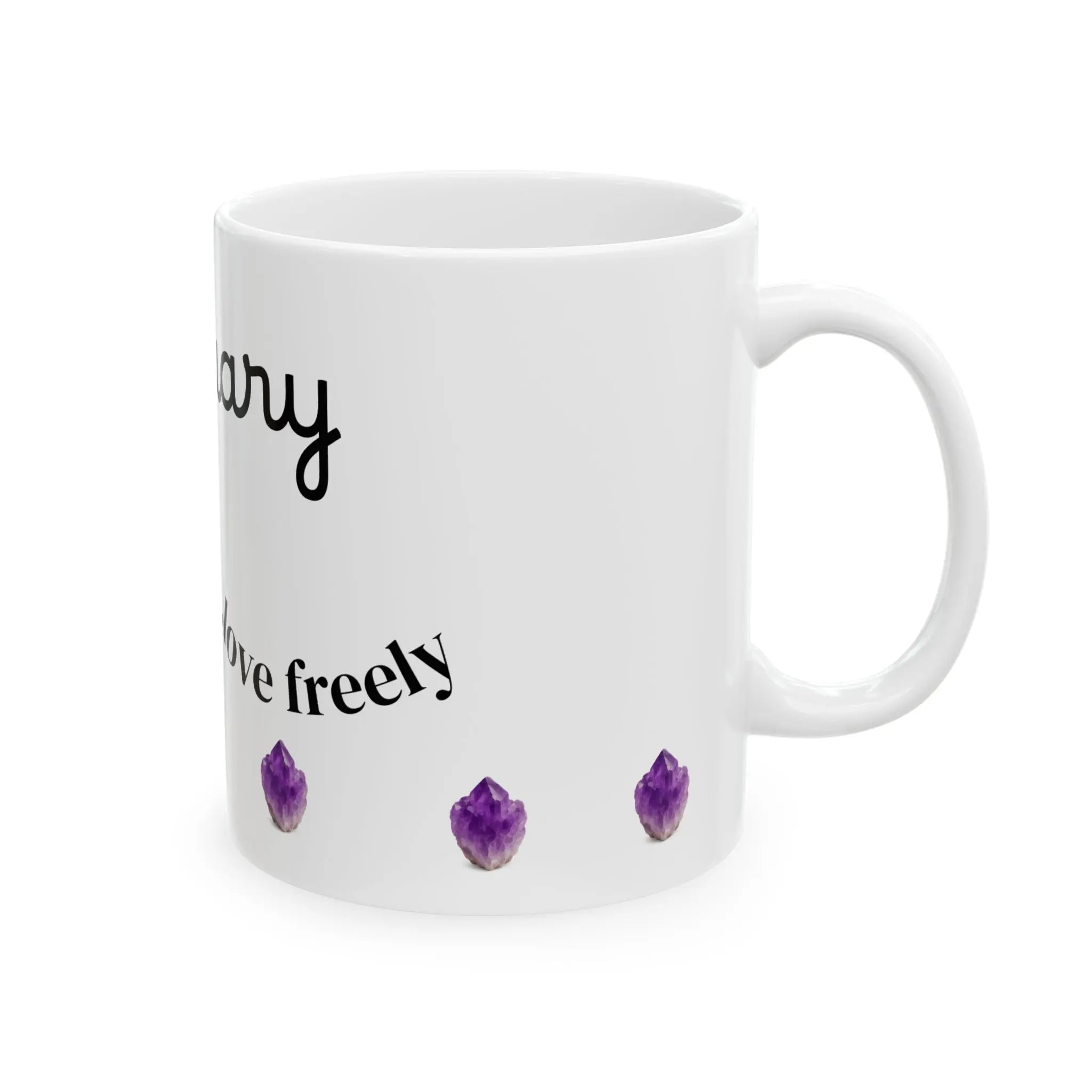 February "Feel deeply, love freely." 11 oz Mug Printify