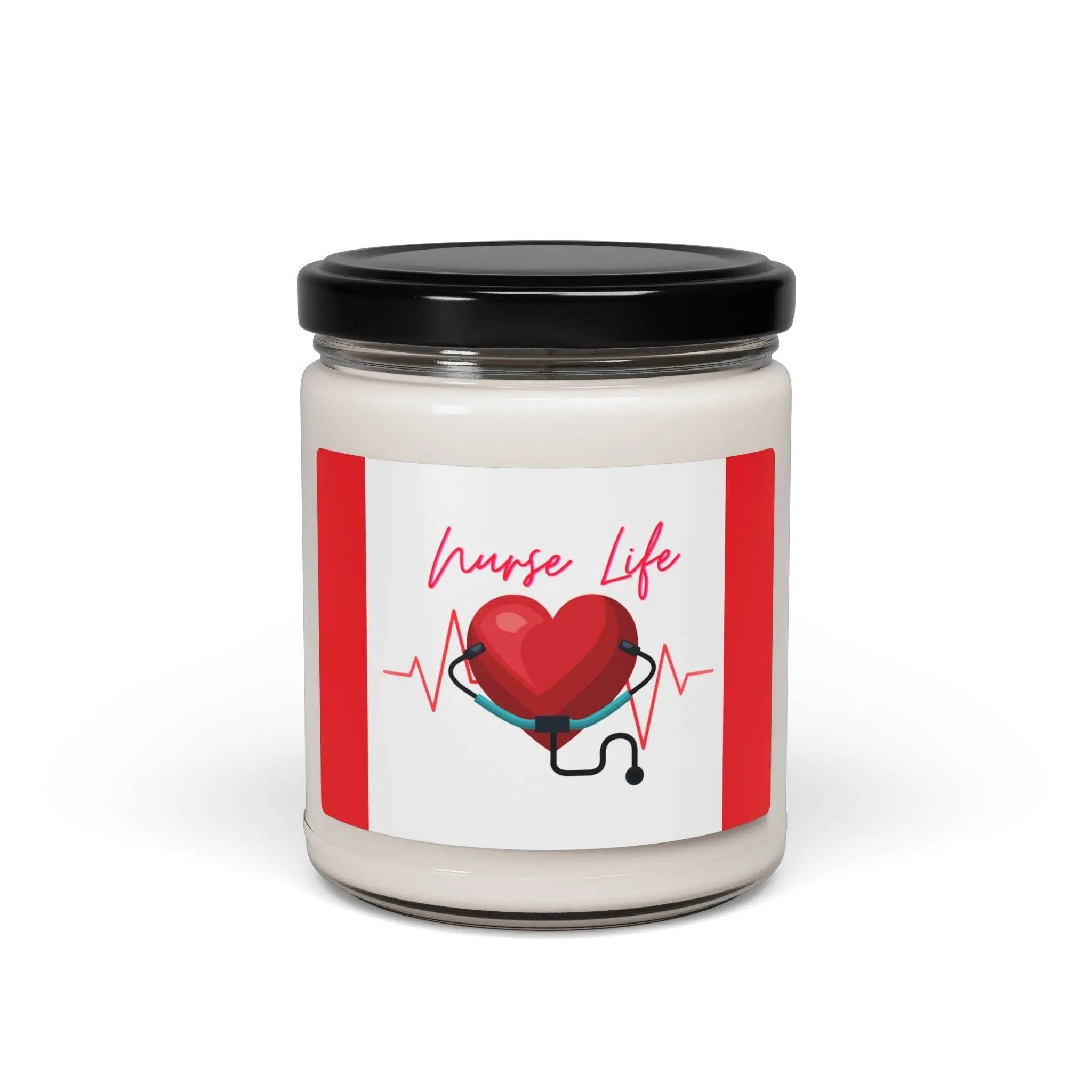 Candle, Nurse Life design, aromatherapy gift, relaxing home decor, healthcare worker present, scented soy candle - Our Sacred Serenity Store