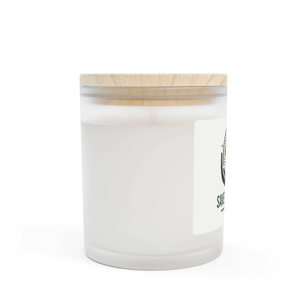 Earth-Inspired Candle – Eco-Friendly Frosted Glass with Wooden Wick (50-Hour Burn) - Our Sacred Serenity Store