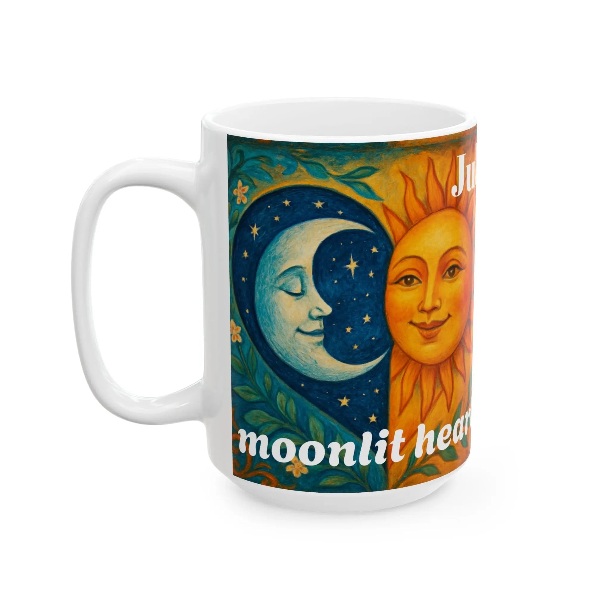 July Soul: Moonlit Heart, Sunny Spirit” Ceramic Mug Printify