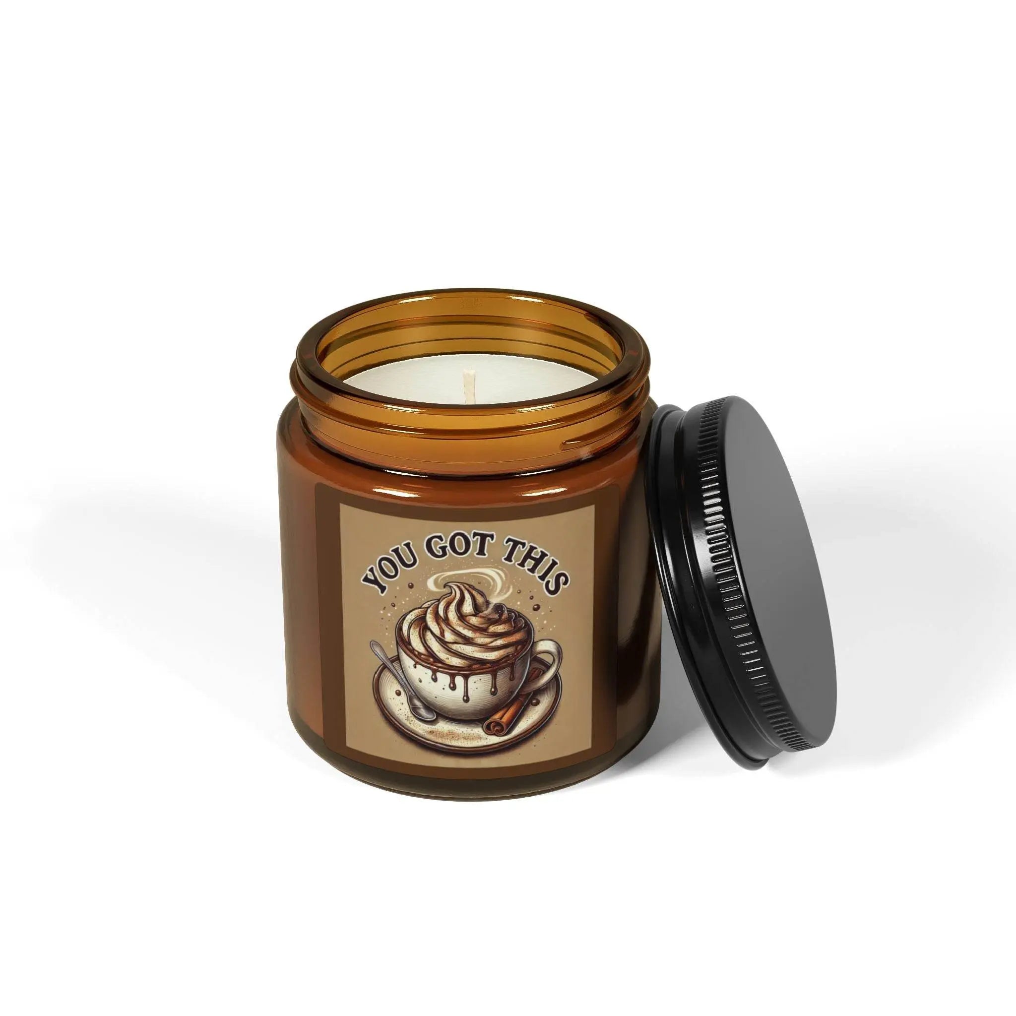 Scented Soy Candle (Multi-Size, Amber Jar) Coffee Mug Design - Our Sacred Serenity Store