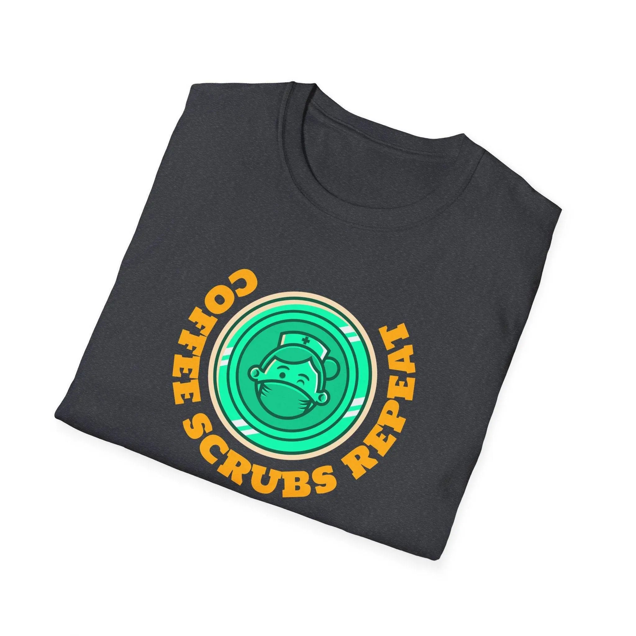 Coffee Scrubs Repeat Unisex Soft Style T-Shirt - Our Sacred Serenity Store