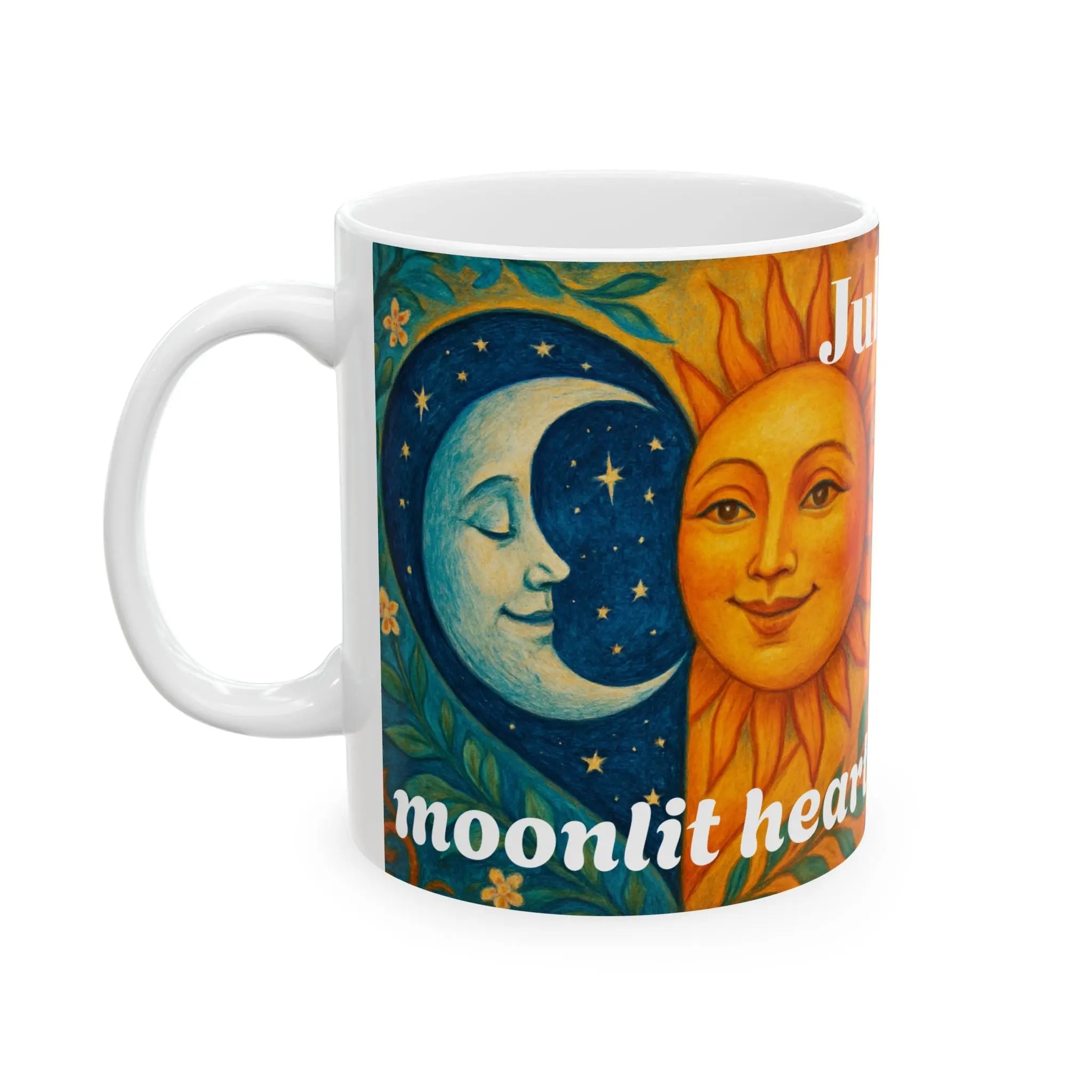 July Soul: Moonlit Heart, Sunny Spirit” Ceramic Mug Printify