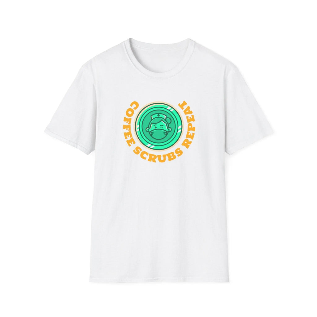 Coffee Scrubs Repeat Unisex Soft Style T-Shirt - Our Sacred Serenity Store