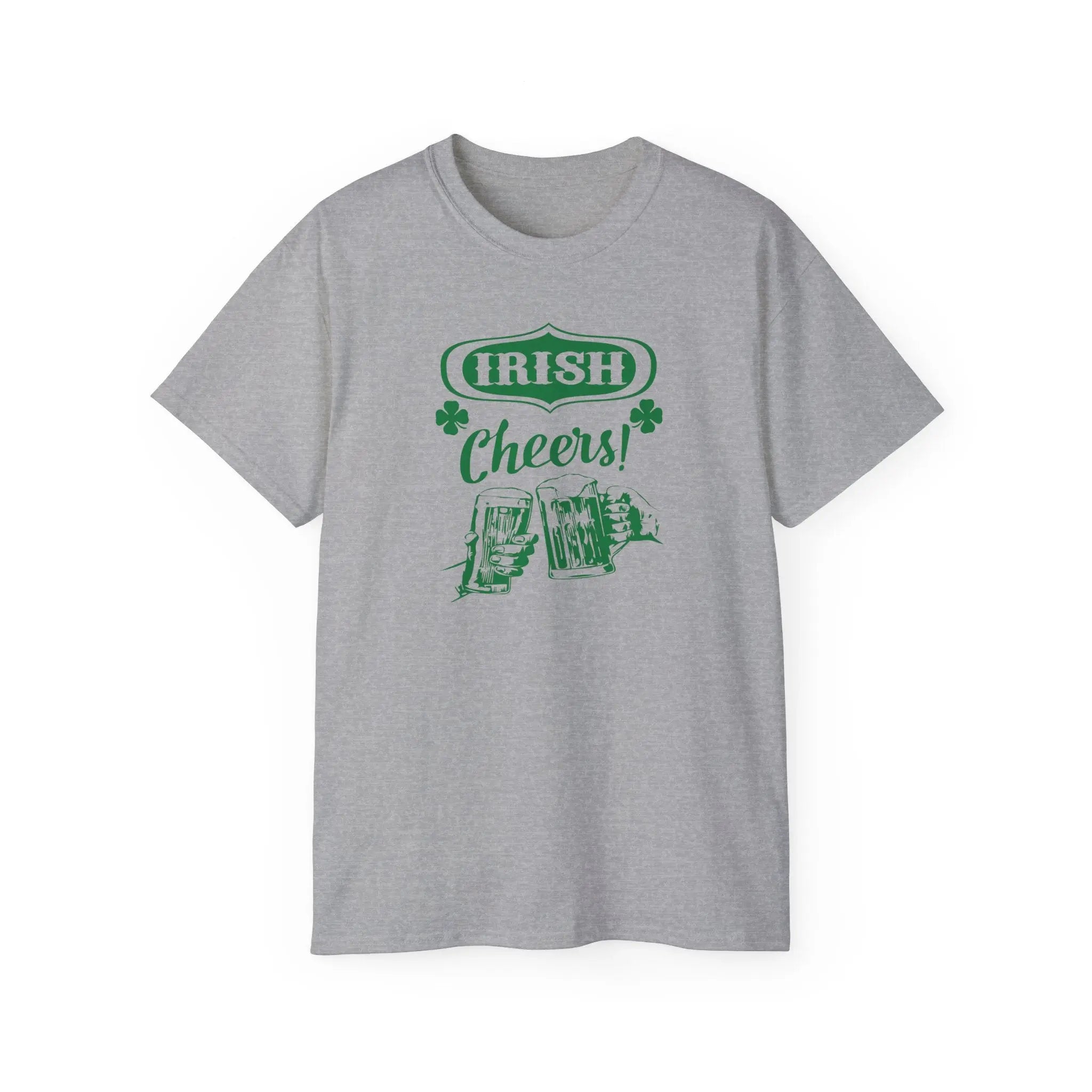 Irish Cheers Classic Design T-Shirt Exudes a Festive Vibe for St. Patrick's Day Printify