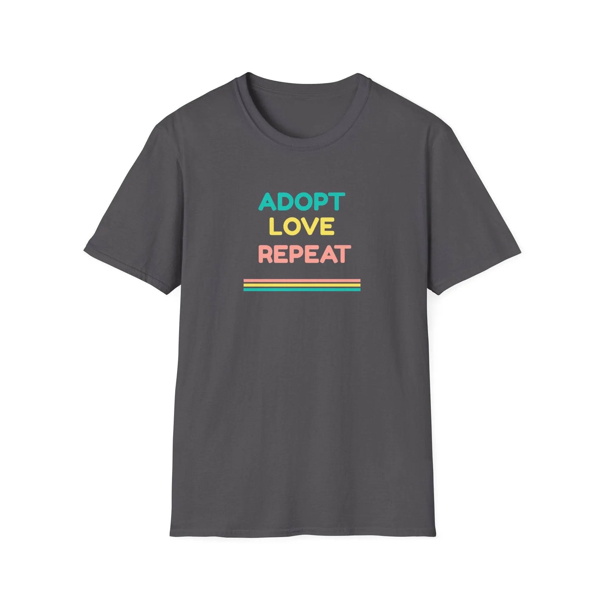Adopt Love Repeat Unisex Softstyle T-Shirt - Perfect for Animal Lovers - Our Sacred Serenity Store