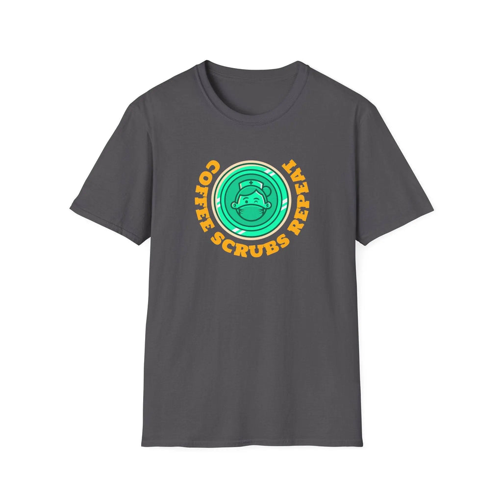 Coffee Scrubs Repeat Unisex Soft Style T-Shirt - Our Sacred Serenity Store