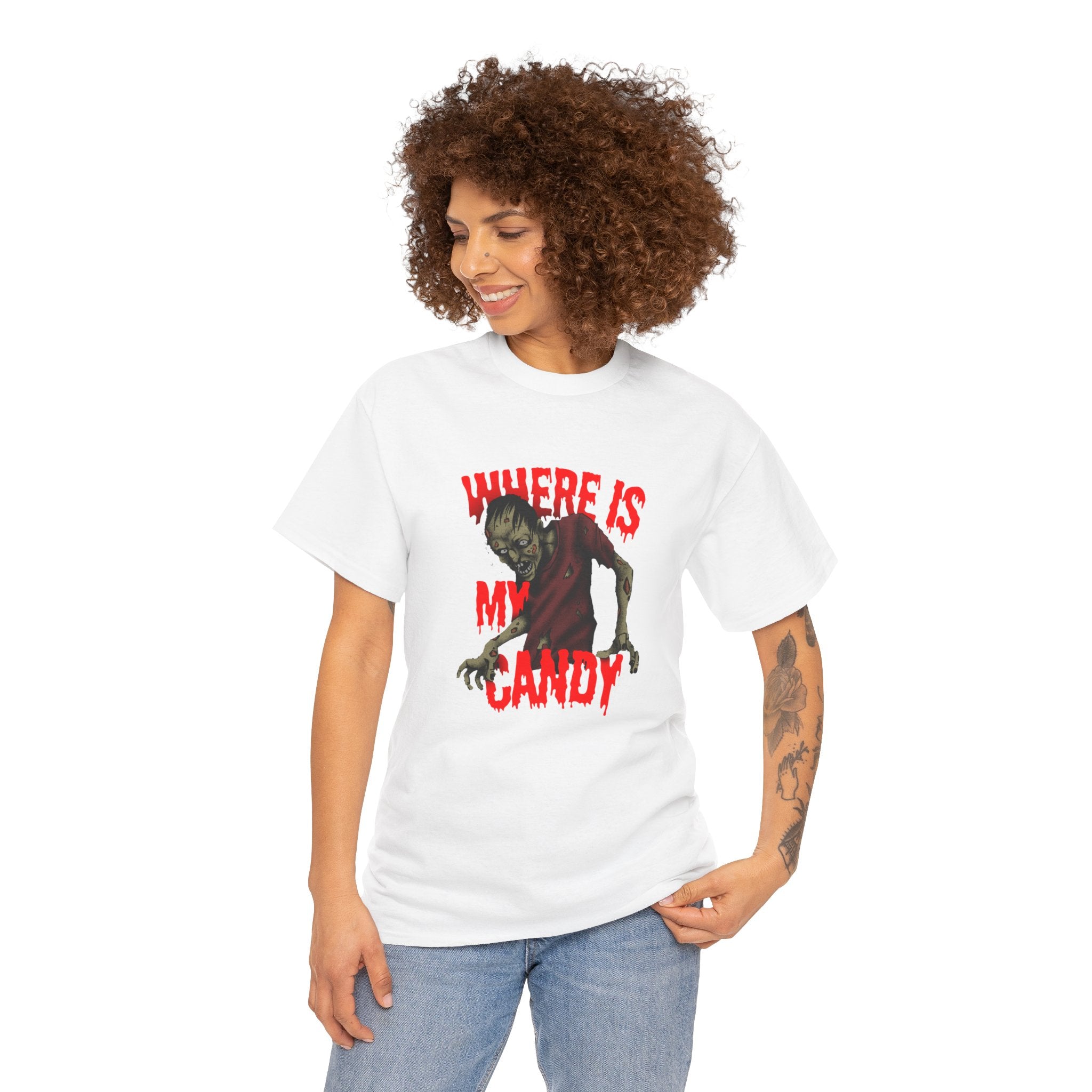 Halloween Zombie Tee, Spooky Unisex Cotton Shirt, Horror Apparel, Costume Party T-Shirt, October 31st Gift,