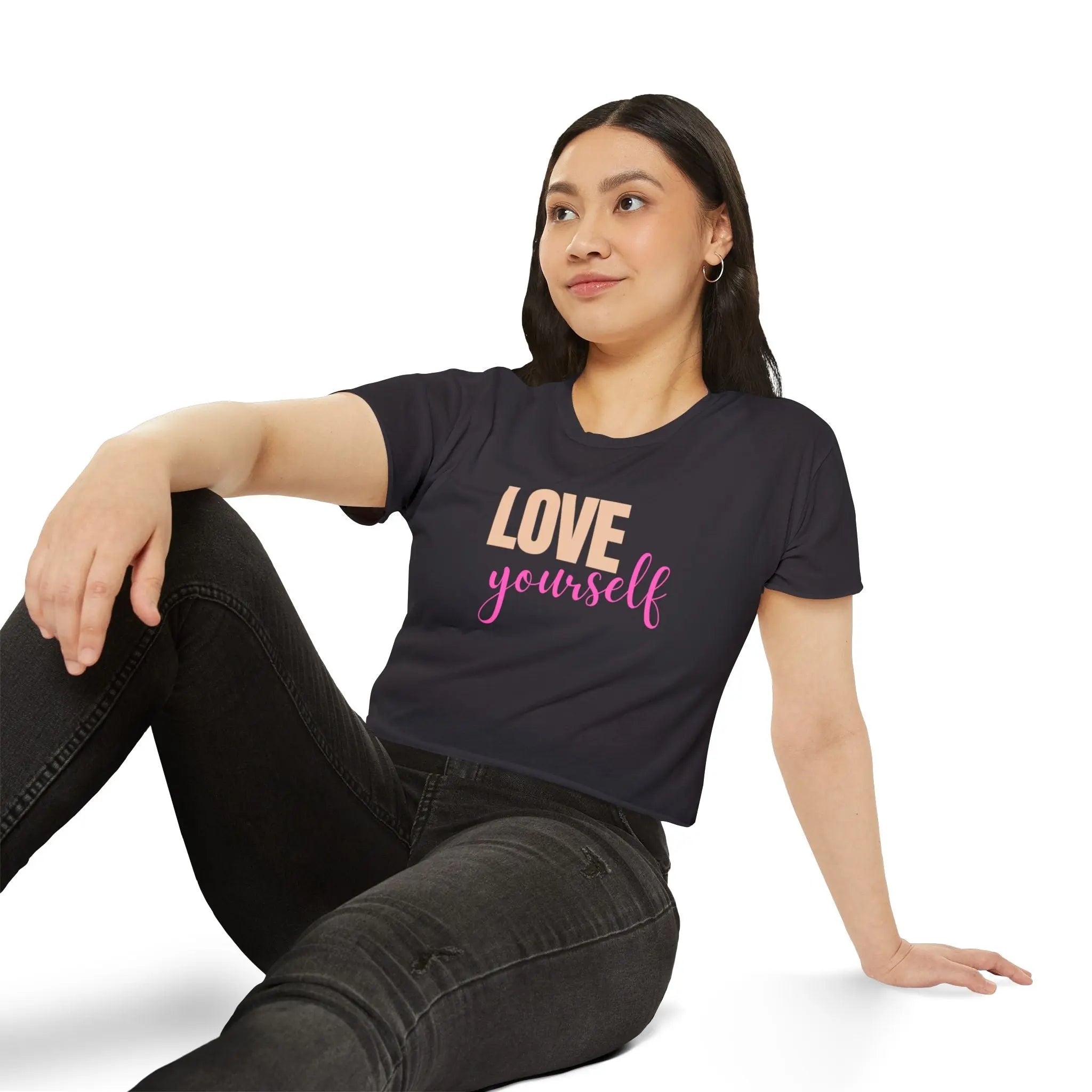 Love Yourself Festival Crop Top – Boho Summer Style Printify