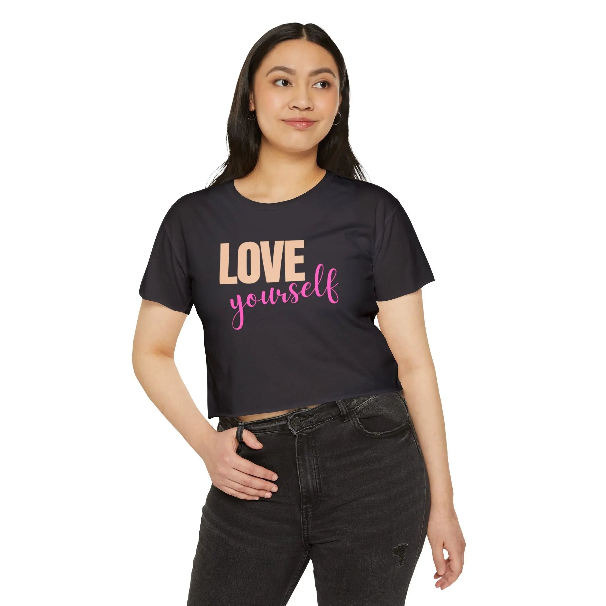 Love Yourself Festival Crop Top – Boho Summer Style Printify