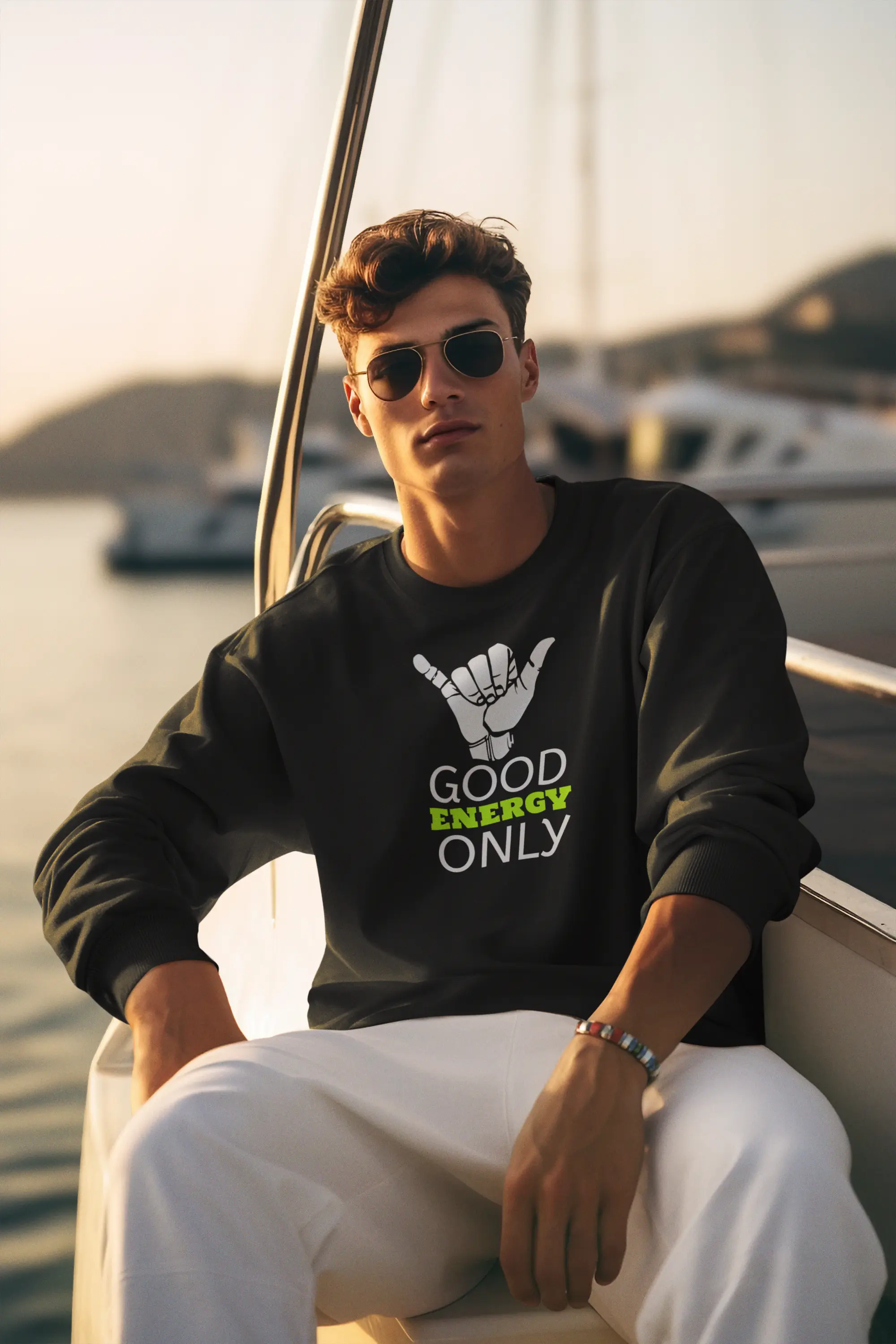 Positive Vibes Unisex Sweatshirt- Good Energy Only! Printify