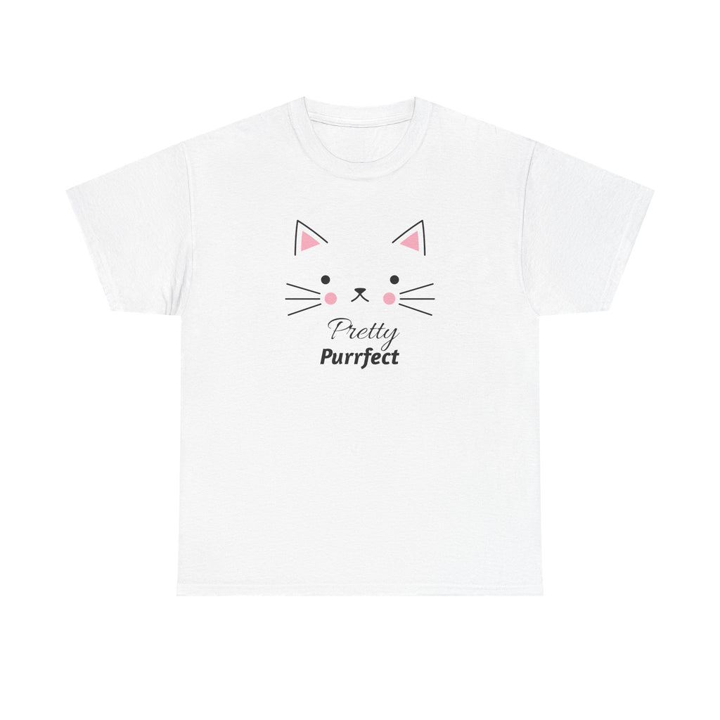 Pretty Purrfect Funny Cat T-Shirt – Cute Cat Lover Gift, Pet Parent Tee, Everyday Animal Lover Apparel