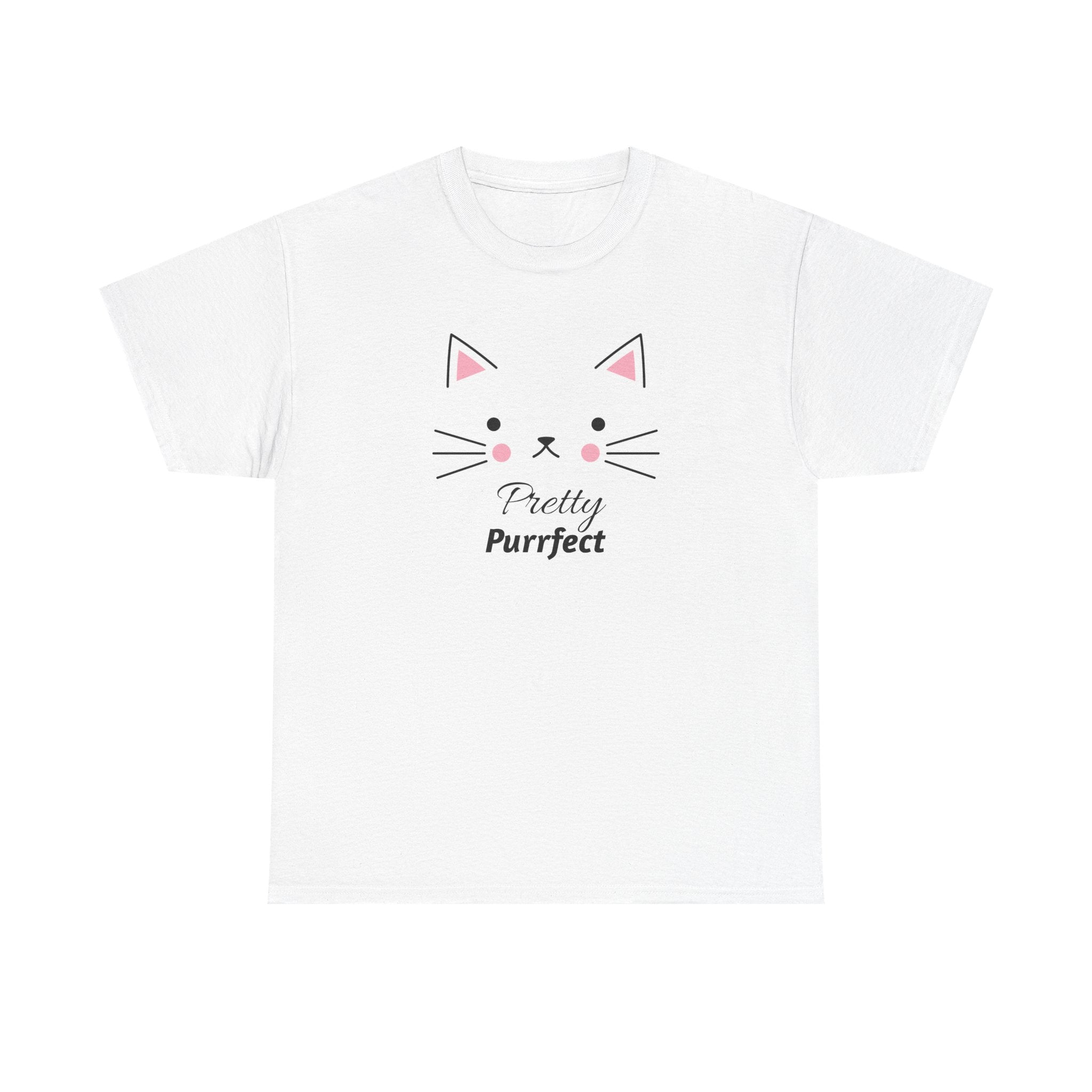 Pretty Purrfect Funny Cat T-Shirt – Cute Cat Lover Gift, Pet Parent Tee, Everyday Animal Lover Apparel