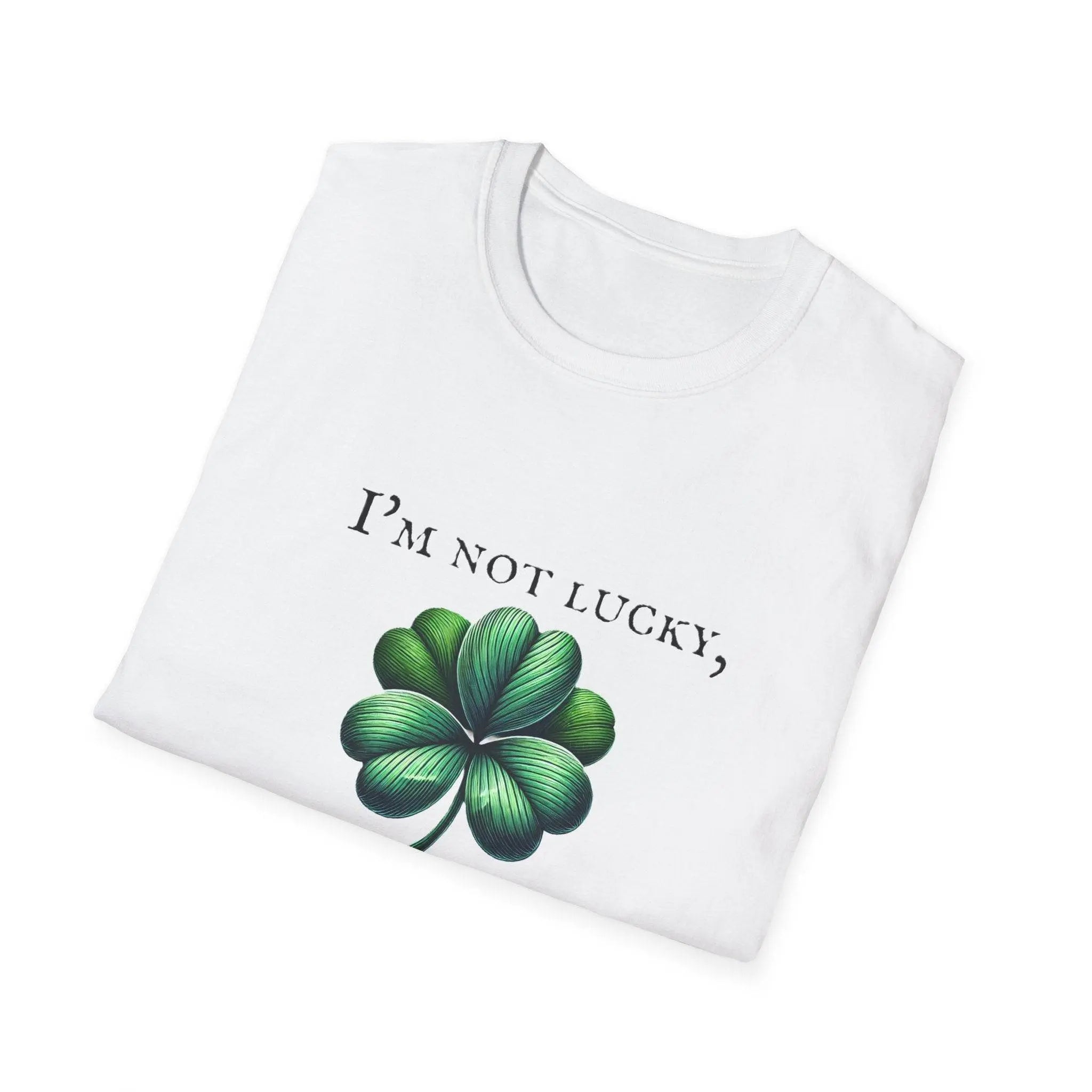 “I’m Not Lucky, I’m Just Irish” Clover Tee – Celebrate Heritage with Style - Our Sacred Serenity Store
