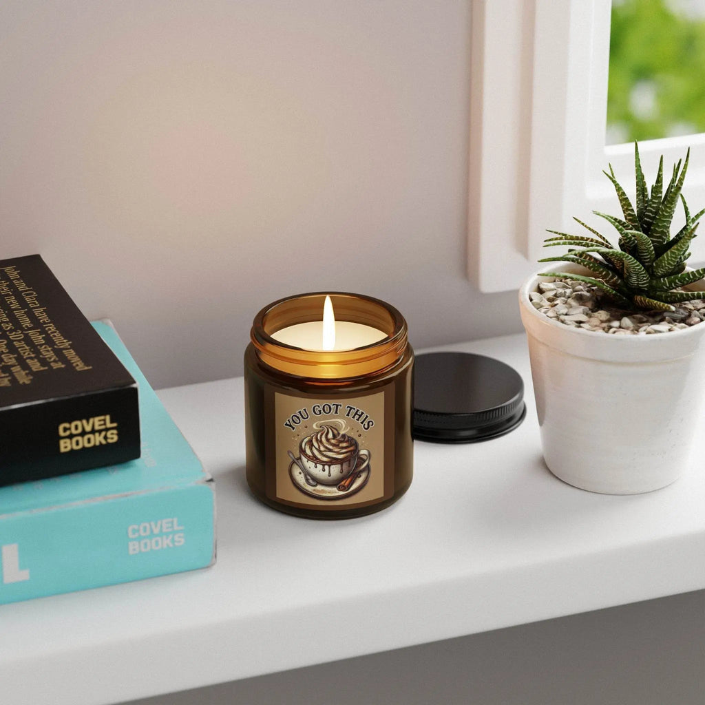 Scented Soy Candle (Multi-Size, Amber Jar) Coffee Mug Design - Our Sacred Serenity Store