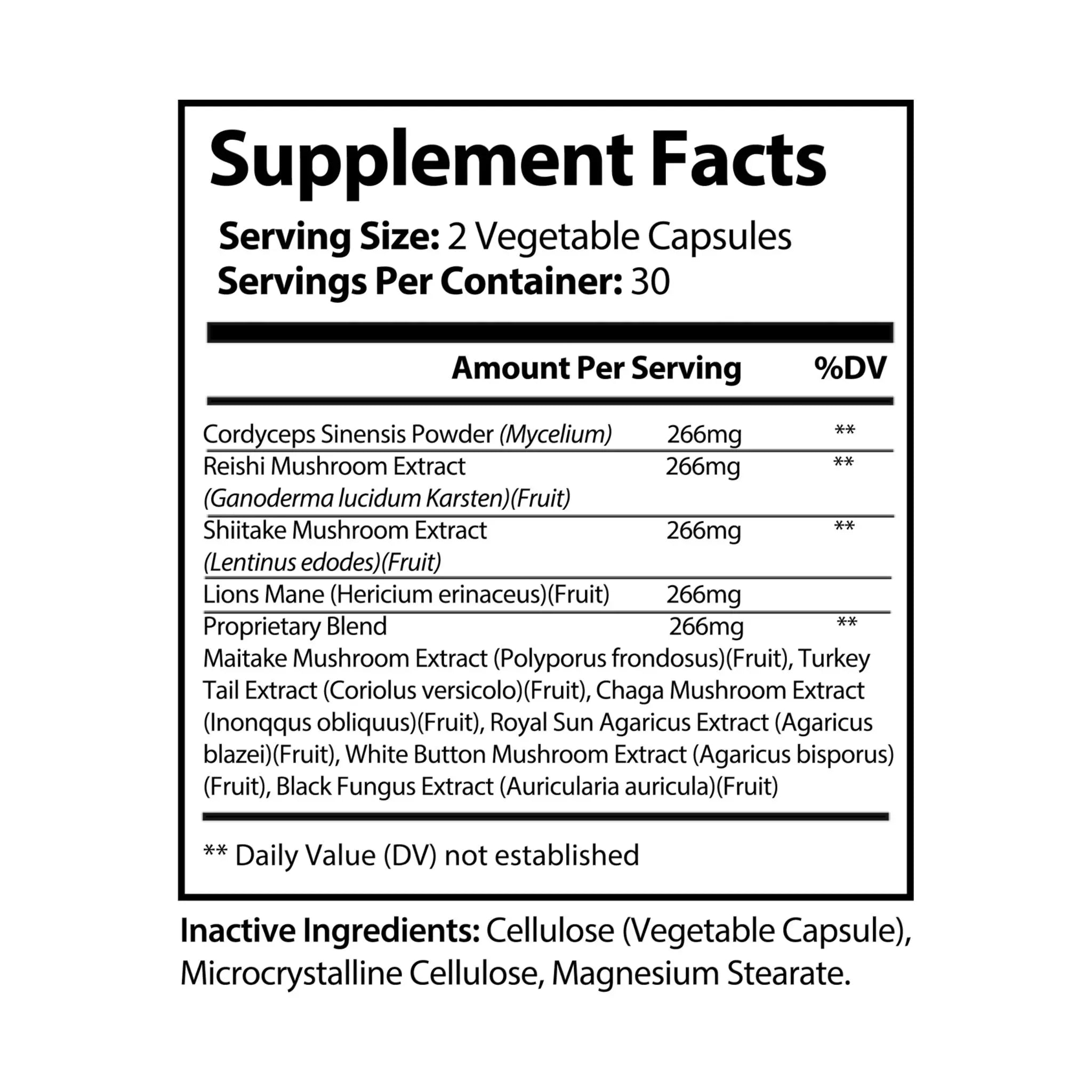 Our Sacred Mushroom Blend Supplement (60 Capsules) Printify