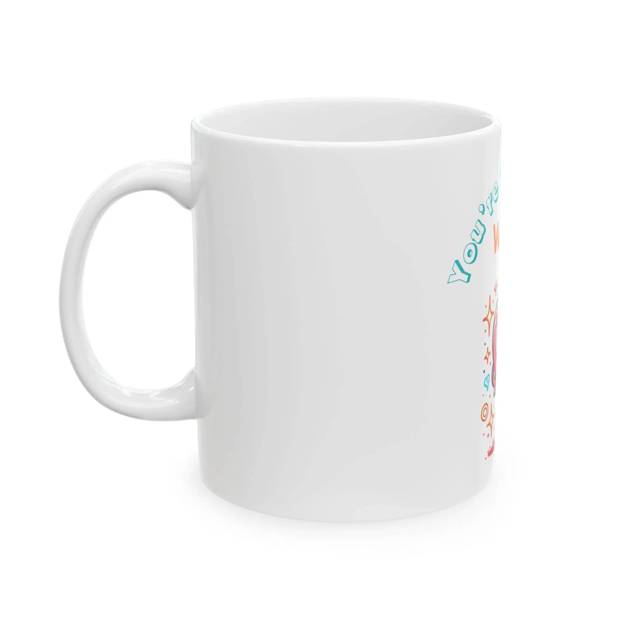 Ceramic Mug, Cute Heart Character Coffee Cup, Quirky Funny Mug, Playful Affection Mug, Adorable Weirdo Mug, Unique - Our Sacred Serenity Store