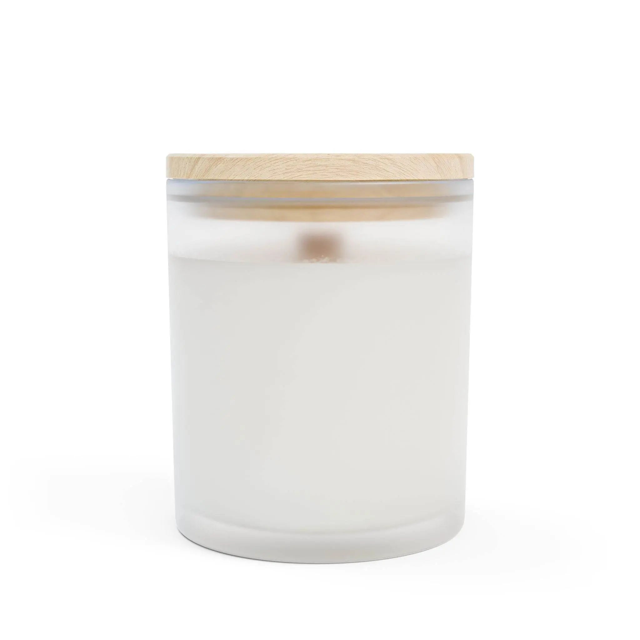 Earth-Inspired Candle – Eco-Friendly Frosted Glass with Wooden Wick (50-Hour Burn) - Our Sacred Serenity Store