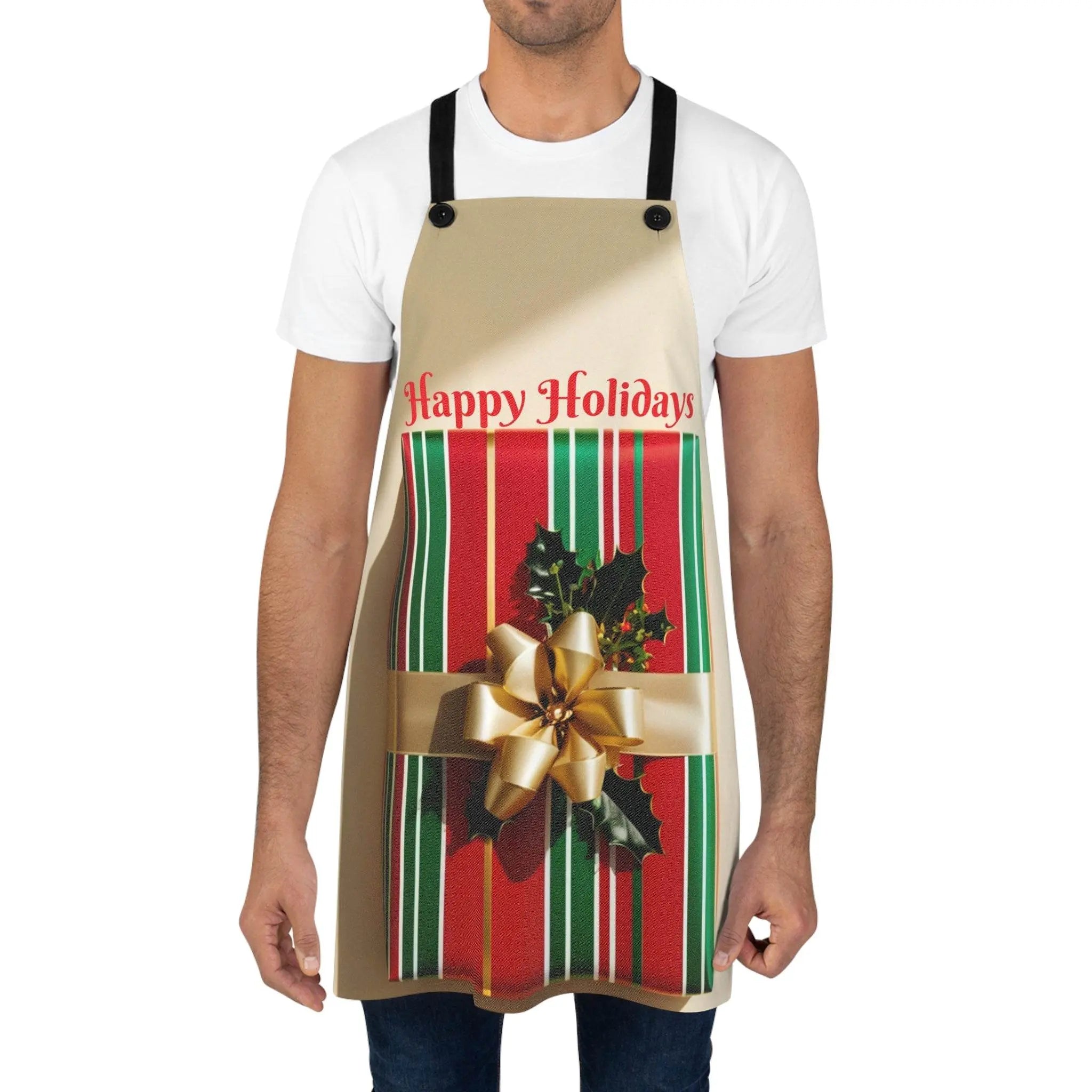 Holidays Apron - Cute Kitchen Cooking Gift, Christmas Thanksgiving BBQ Cooking Apron, Chef Apron with Pockets - Our Sacred Serenity Store