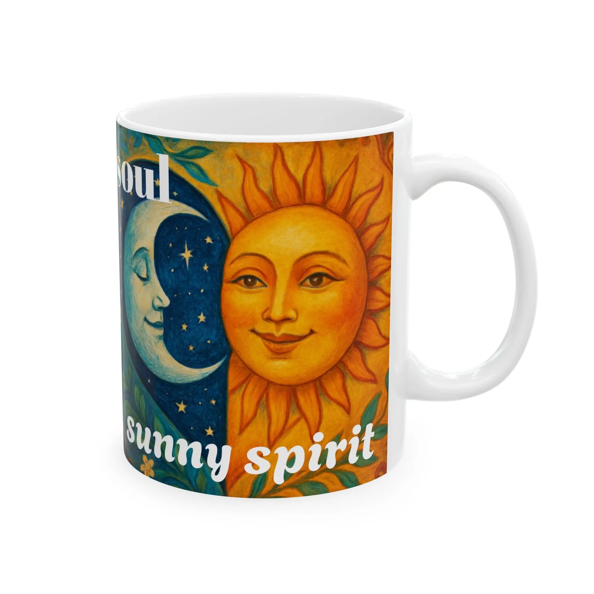 July Soul: Moonlit Heart, Sunny Spirit” Ceramic Mug Printify