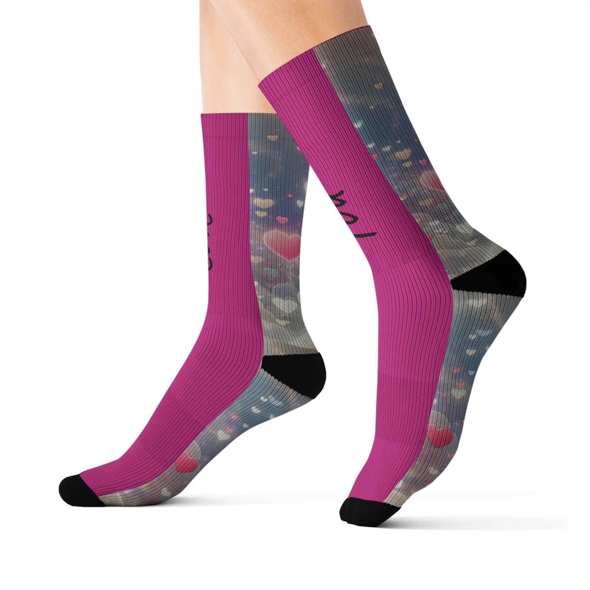 Cozy Socks - Love You Cute Sublimation Socks - Our Sacred Serenity Store