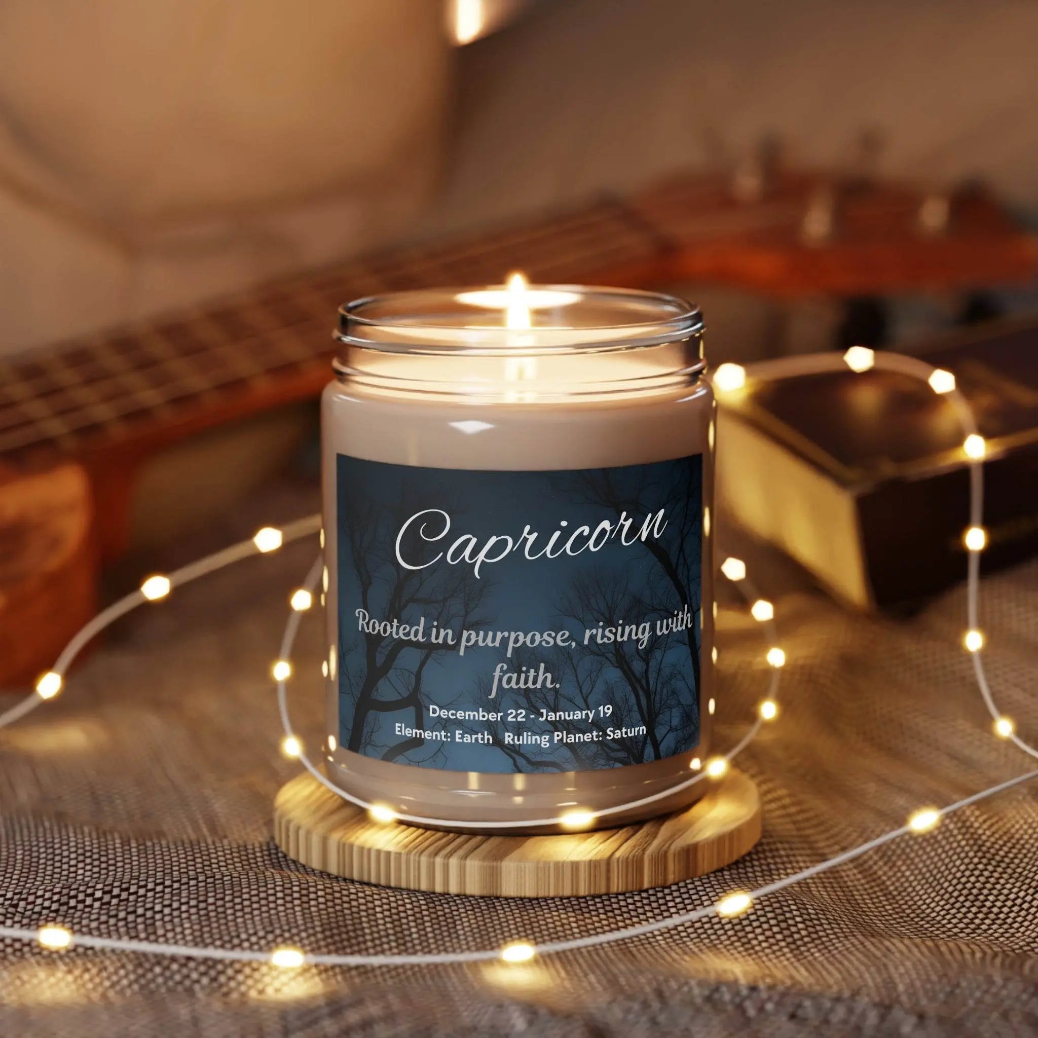 Capricorn Scented Candle, Earthy Aromatherapy, Zodiac Gift for Astrology Lovers, Home Decor, Birthday Present - Our Sacred Serenity Store