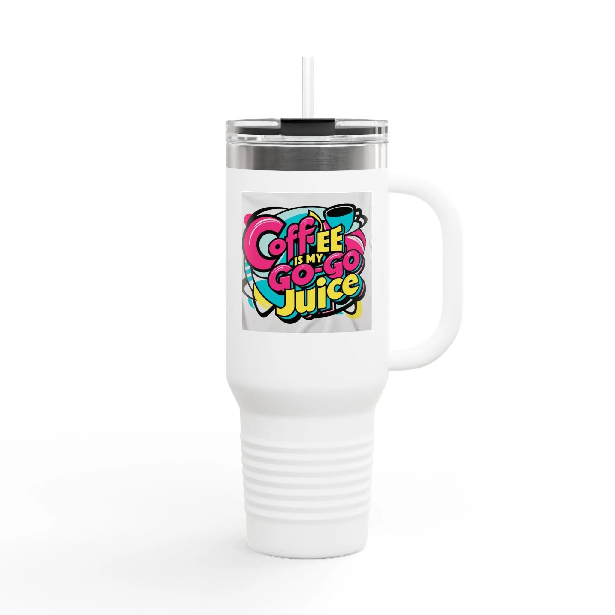 "Coffee Is My Go Go Juice" 40oz Insulated Travel Mug Printify