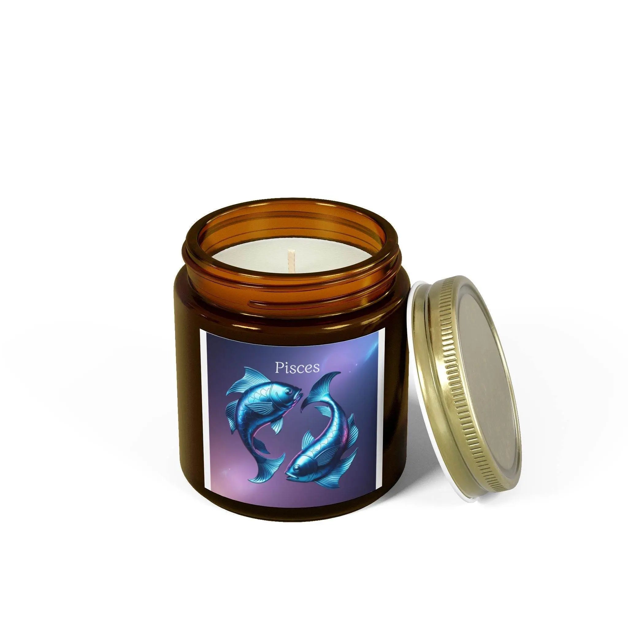 Pisces Scented Candles, Coconut Apricot Wax, Astrology Gift, Home Decor, Birthday Gift, Meditation Candle - Zodiac Sign - Our Sacred Serenity Store