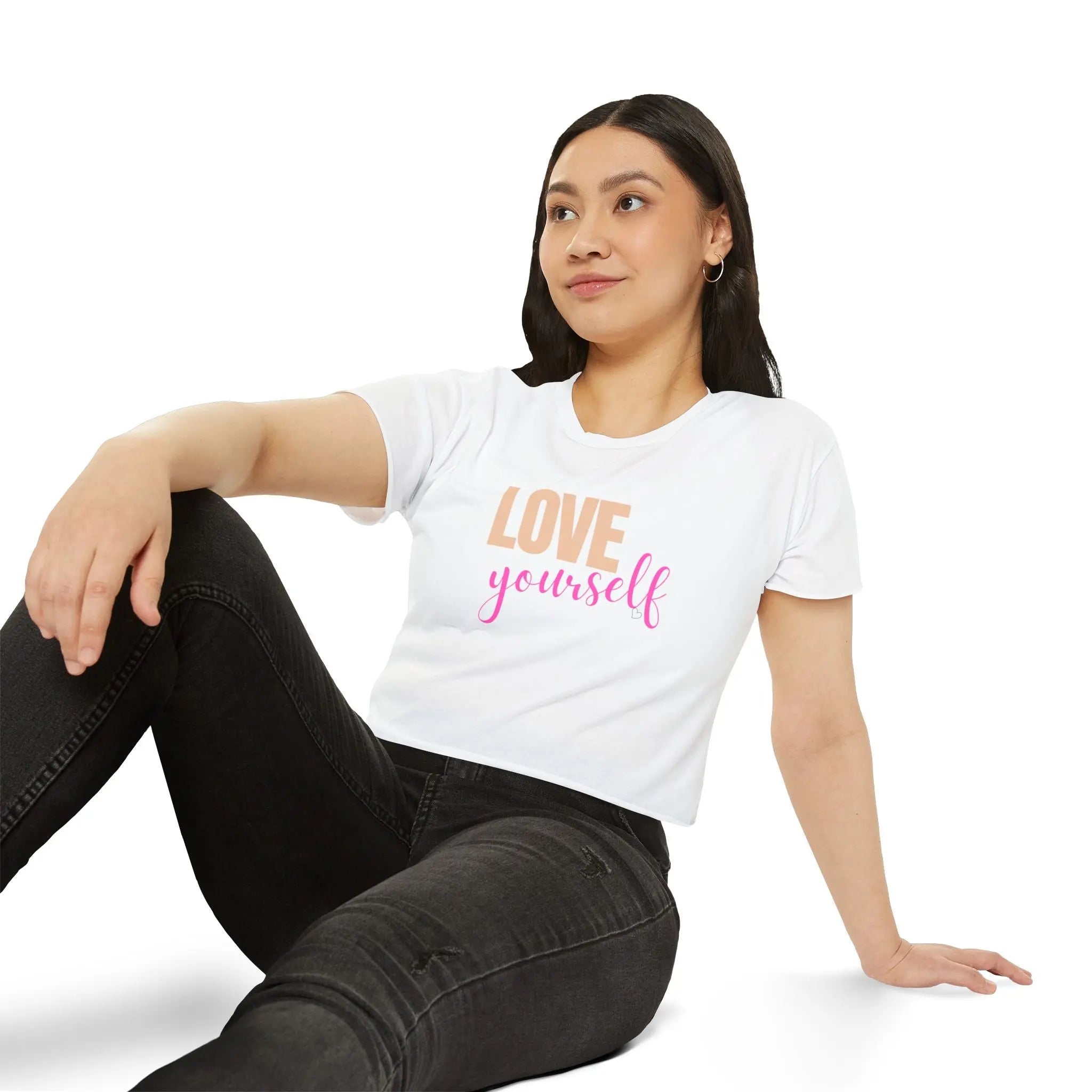 Love Yourself Festival Crop Top – Boho Summer Style Printify