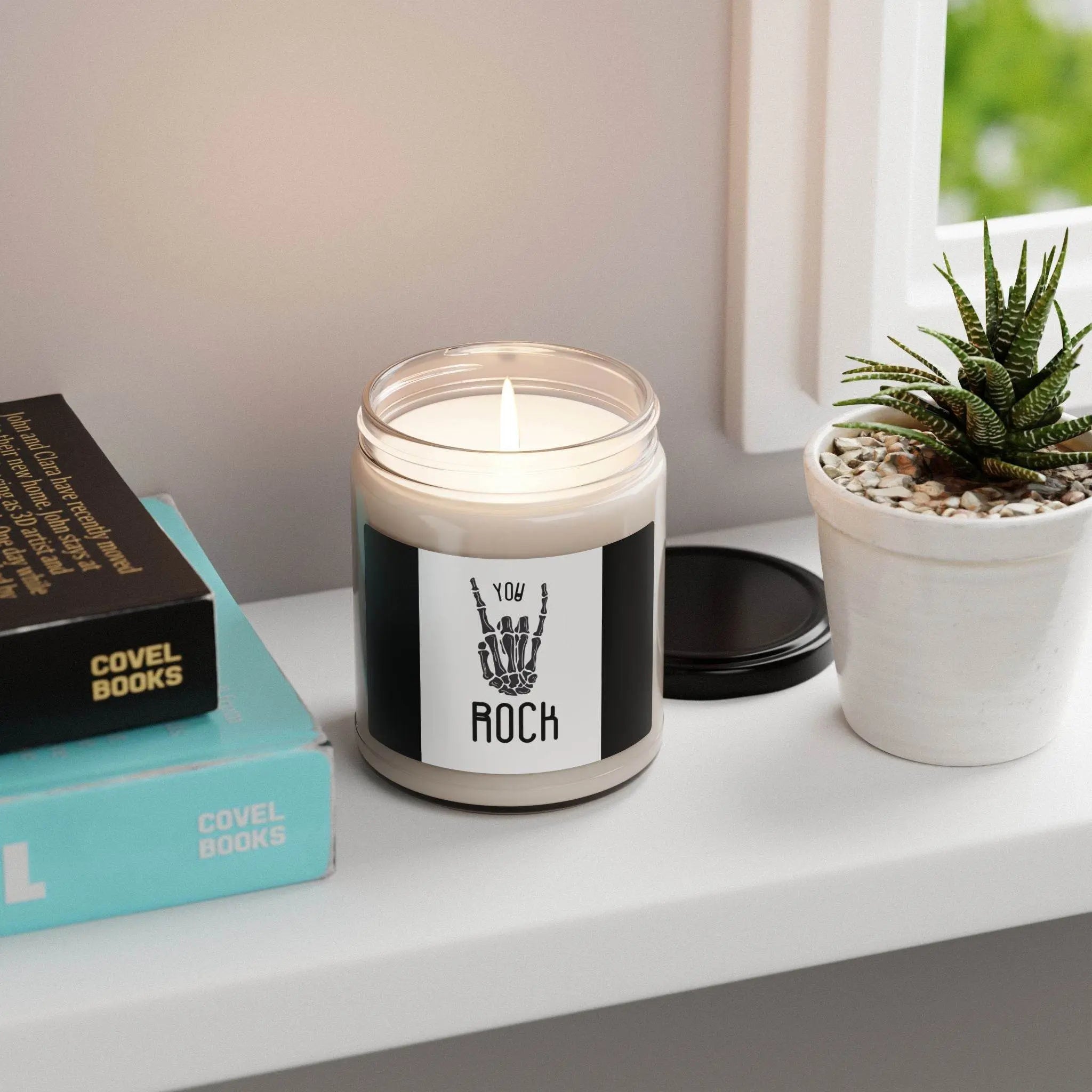 You Rock! Soy Candle, Inspirational Quote, Hand-poured Candle, Home Decor, Gift for Her, Scented Candle - Our Sacred Serenity Store