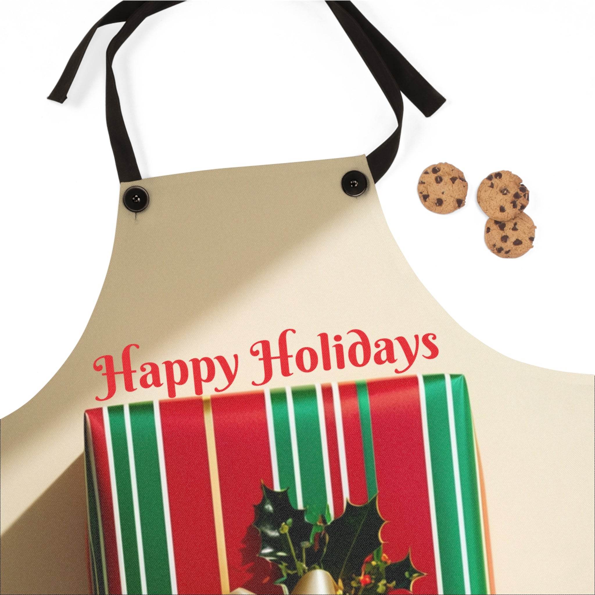 Holidays Apron - Cute Kitchen Cooking Gift, Christmas Thanksgiving BBQ Cooking Apron, Chef Apron with Pockets - Our Sacred Serenity Store