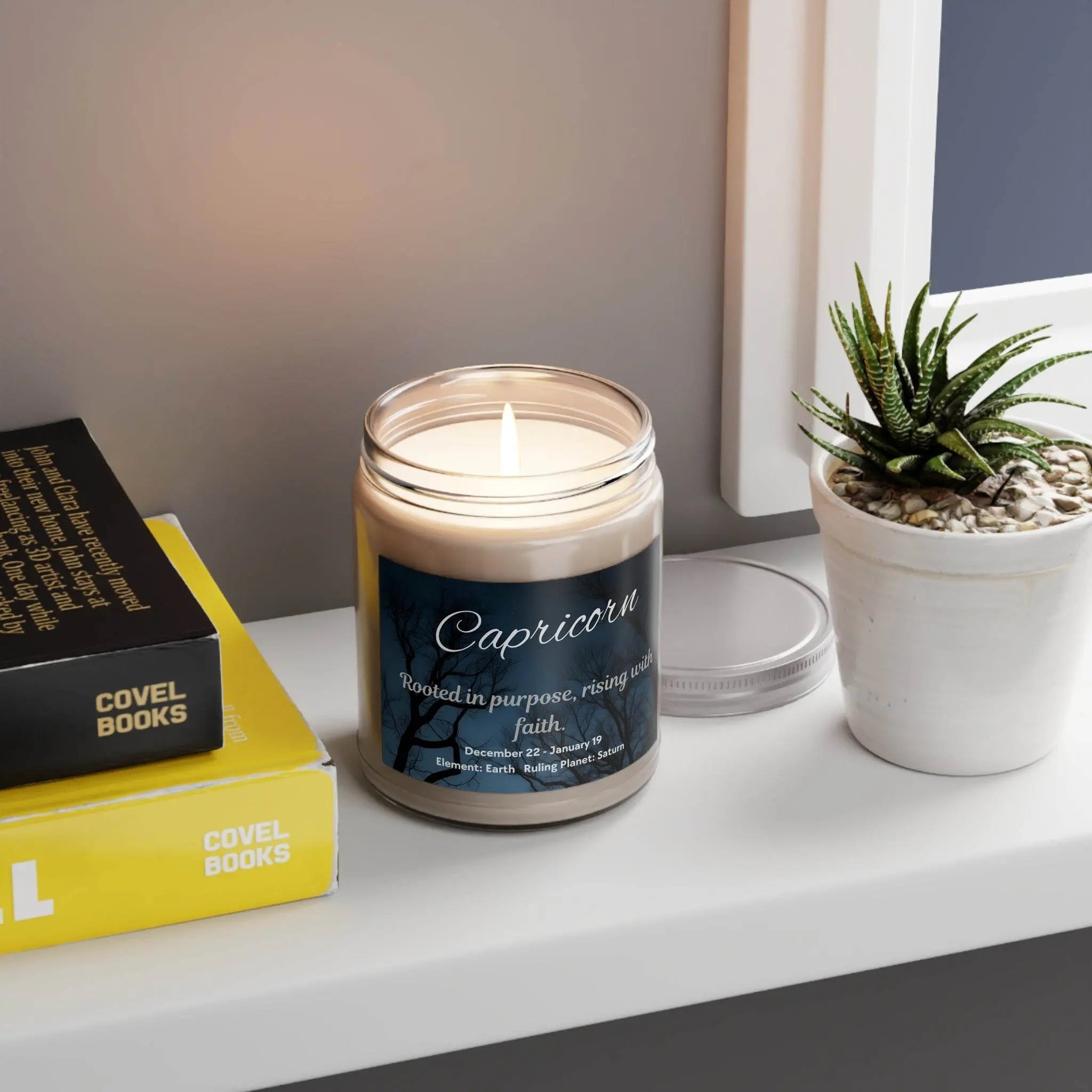Capricorn Scented Candle, Earthy Aromatherapy, Zodiac Gift for Astrology Lovers, Home Decor, Birthday Present - Our Sacred Serenity Store